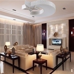 Designer Touch Decorative Flush Mount Modern Contracted Star and Moon Pattern Metal