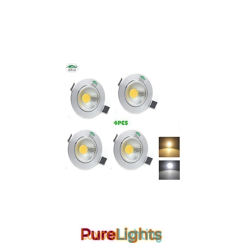 Designer Touch Decorative 4PCS Zweihnder 3W 300Lm COB Ceiling Lamp Downlight Warm White Light