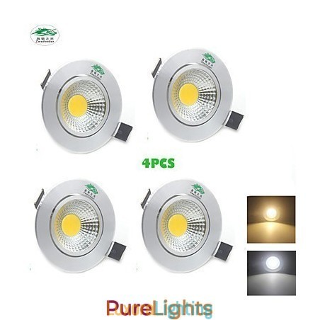 Designer Touch Decorative 4PCS Zweihnder 3W 300Lm COB Ceiling Lamp Downlight Warm White Light