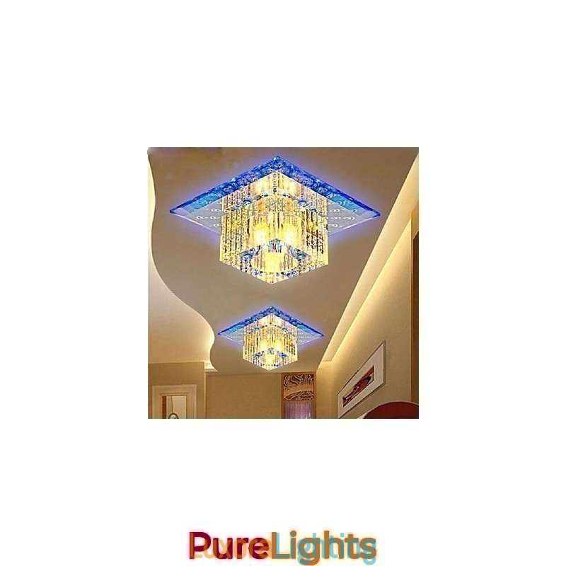 Designer Touch Decorative Mini Crystal Ceiling Lamp Spotlight SMD 3W Creative Lamp Tube Light Colorful Color Square Dome Light