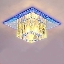 Designer Touch Decorative Mini Crystal Ceiling Lamp Spotlight SMD 3W Creative Lamp Tube Light Colorful Color Square Dome Light