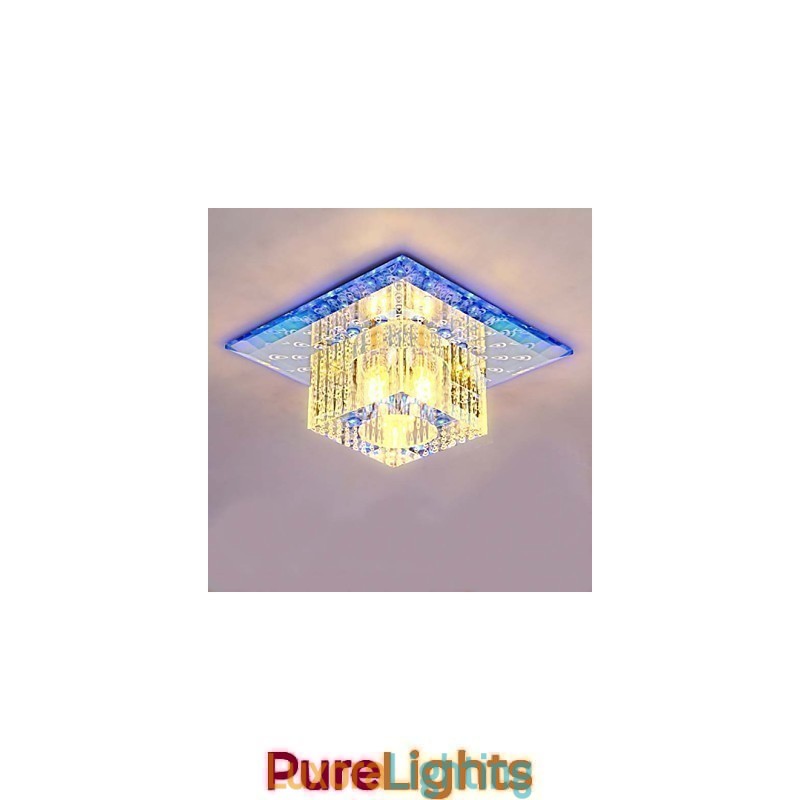 Designer Touch Decorative Mini Crystal Ceiling Lamp Spotlight SMD 3W Creative Lamp Tube Light Colorful Color Square Dome Light