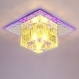 Designer Touch Decorative Mini Crystal Ceiling Lamp Spotlight SMD 3W Creative Lamp Tube Light Colorful Color Square Dome Light