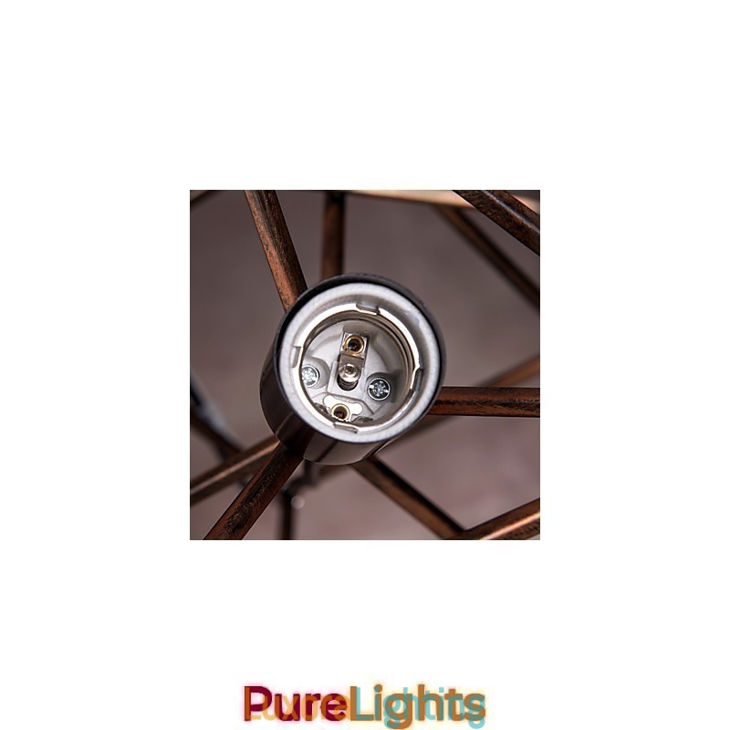 Designer Touch Decorative Pendant 1 Light Vintage Minimalist Iron Painting Chandelier