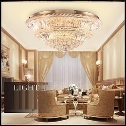 Designer Touch Decorative Modern Luxury 9Modern Crystal Ceiling Light Absorb Dome Light Diameter 80CM