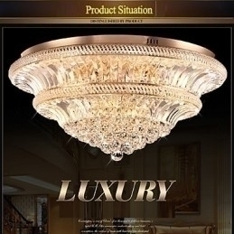 Designer Touch Decorative Modern Luxury 9Modern Crystal Ceiling Light Absorb Dome Light Diameter 80CM