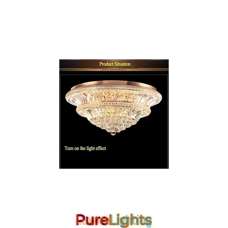 Designer Touch Decorative Modern Luxury 9Modern Crystal Ceiling Light Absorb Dome Light Diameter 80CM