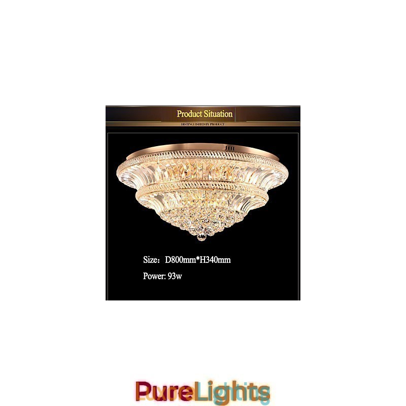 Designer Touch Decorative Modern Luxury 9Modern Crystal Ceiling Light Absorb Dome Light Diameter 80CM