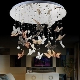 Designer Touch Decorative Crystal Lamp Circular Butterfly Crystal Lamp