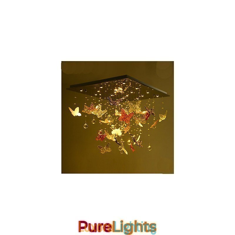 Designer Touch Decorative Crystal Lamp Circular Butterfly Crystal Lamp