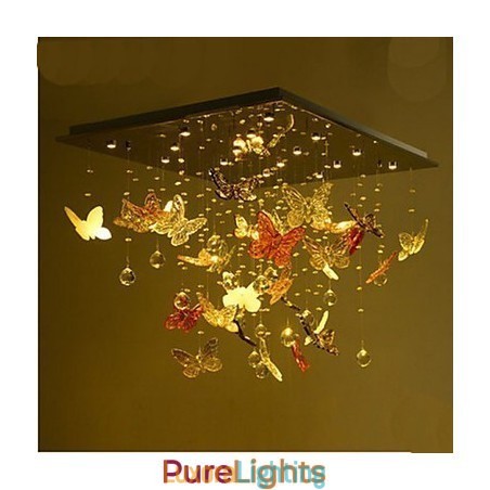 Designer Touch Decorative Crystal Lamp Circular Butterfly Crystal Lamp