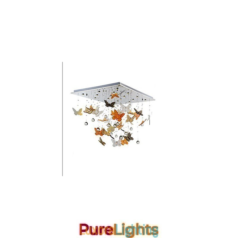 Designer Touch Decorative Crystal Lamp Circular Butterfly Crystal Lamp