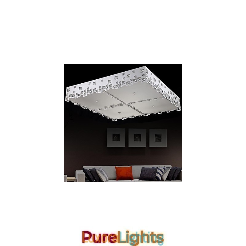 Designer Touch Decorative Crystal Flush Mount Modern Contemporary Metal