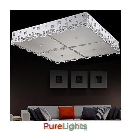 Designer Touch Decorative Crystal Flush Mount Modern Contemporary Metal