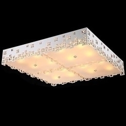 Designer Touch Decorative Crystal Flush Mount Modern Contemporary Metal