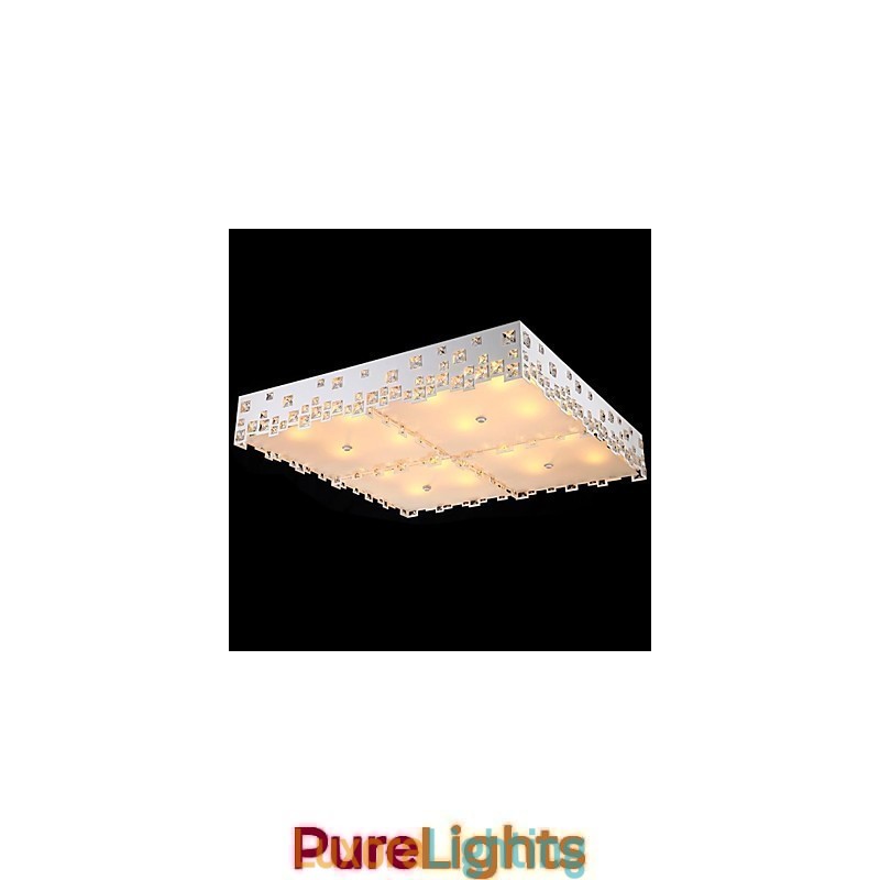 Designer Touch Decorative Crystal Flush Mount Modern Contemporary Metal