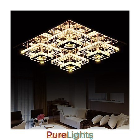 Designer Touch Decorative Flush Mounted Crystal Modern Contemporary Living Bed Kids