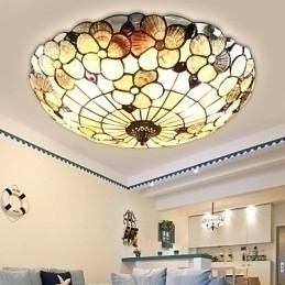 Designer Touch Decorative The Mediterranean Sea Shells Absorb Dome Light Rural Chimney
