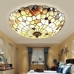 Designer Touch Decorative The Mediterranean Sea Shells Absorb Dome Light Rural Chimney