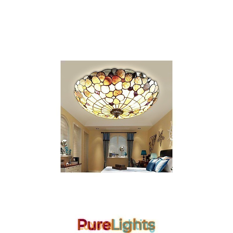 Designer Touch Decorative The Mediterranean Sea Shells Absorb Dome Light Rural Chimney