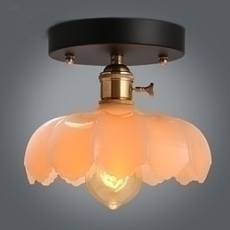 Designer Touch Decorative Flush Mount Retro Lighting Lights Glass Ceiling Lamp
