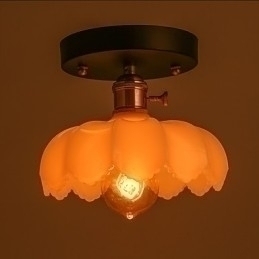 Designer Touch Decorative Flush Mount Retro Lighting Lights Glass Ceiling Lamp