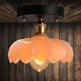 Designer Touch Decorative Flush Mount Retro Lighting Lights Glass Ceiling Lamp