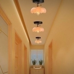 Designer Touch Decorative Flush Mount Retro Lighting Lights Glass Ceiling Lamp