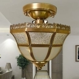 Designer Touch Decorative Traditional Classic Mini Style Brass Metal Flush Mount Spot Lights