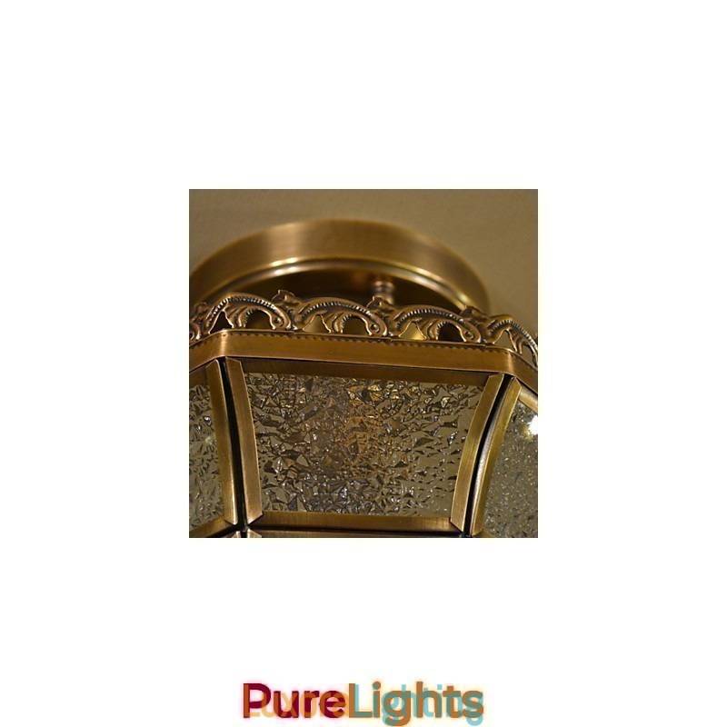 Designer Touch Decorative Traditional Classic Mini Style Brass Metal Flush Mount Spot Lights