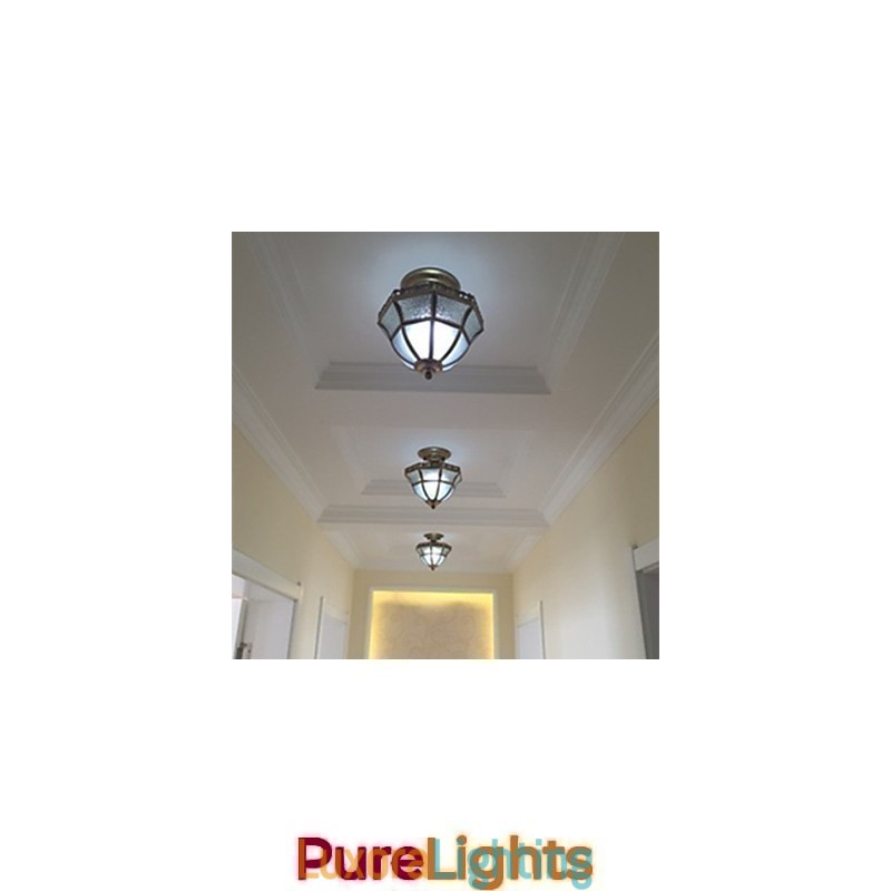 Designer Touch Decorative Traditional Classic Mini Style Brass Metal Flush Mount Spot Lights