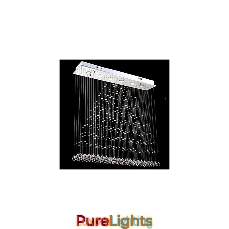 Designer Touch Decorative Rectangle Crystal Chandelier Lights Ceiling Hanging Lighting Lamps Fixtures