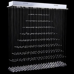 Designer Touch Decorative Rectangle Crystal Chandelier Lights Ceiling Hanging Lighting Lamps Fixtures