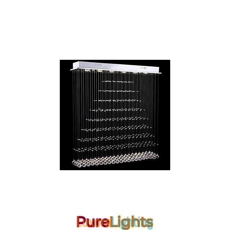 Designer Touch Decorative Rectangle Crystal Chandelier Lights Ceiling Hanging Lighting Lamps Fixtures