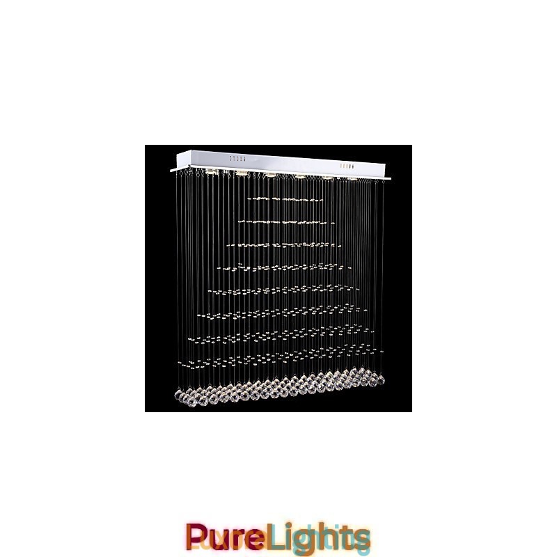 Designer Touch Decorative Rectangle Crystal Chandelier Lights Ceiling Hanging Lighting Lamps Fixtures