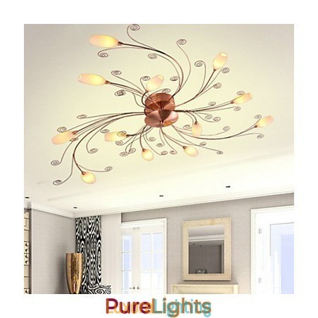 Designer Touch Decorative Artistic Aluminum Flush Mount Lights With 12 Lights
