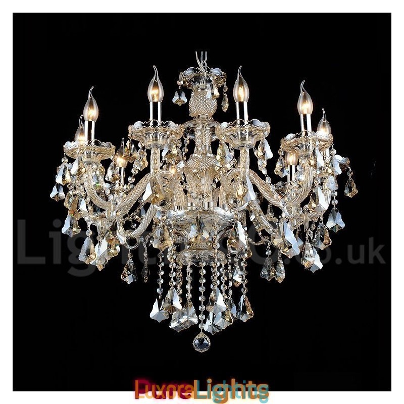 Designer Touch Decorative Cognac Crystal Color Pendant Light Crystal Modern Contemporary Traditional Classic Retro Lantern Country