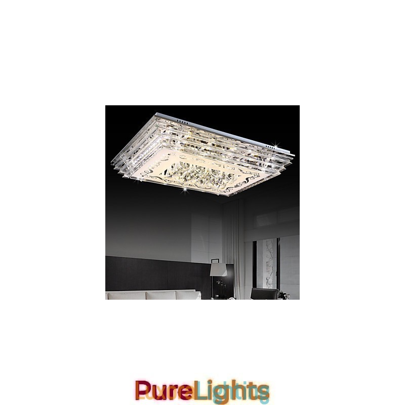 Designer Touch Decorative Flush Mount Three Color Light with Remote Control Modern Contemporary Glass