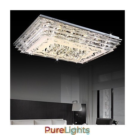 Designer Touch Decorative Flush Mount Three Color Light with Remote Control Modern Contemporary Glass