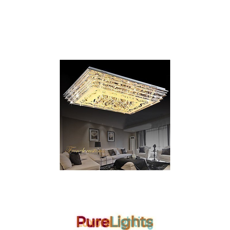 Designer Touch Decorative Flush Mount Three Color Light with Remote Control Modern Contemporary Glass