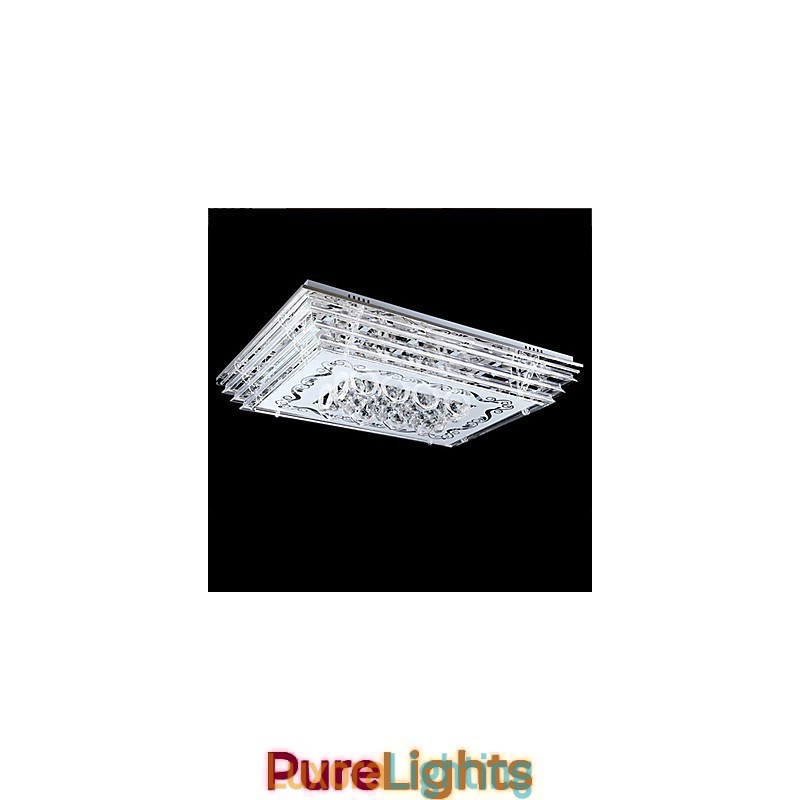 Designer Touch Decorative Flush Mount Three Color Light with Remote Control Modern Contemporary Glass