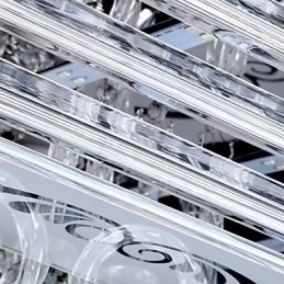 Designer Touch Decorative Flush Mount Three Color Light with Remote Control Modern Contemporary Glass