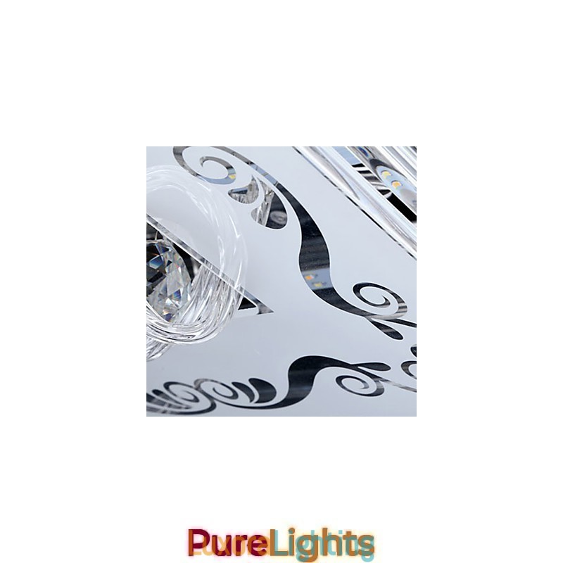 Designer Touch Decorative Flush Mount Three Color Light with Remote Control Modern Contemporary Glass