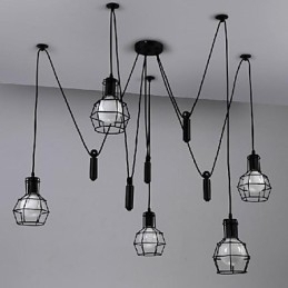 Designer Touch Decorative Traditional Classic Vintage Retro Lantern Country Mini Style Painting Metal Pendant Light Dining