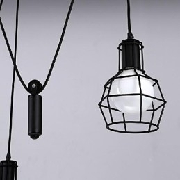 Designer Touch Decorative Traditional Classic Vintage Retro Lantern Country Mini Style Painting Metal Pendant Light Dining