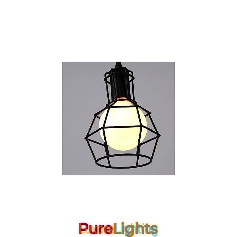 Designer Touch Decorative Traditional Classic Vintage Retro Lantern Country Mini Style Painting Metal Pendant Light Dining