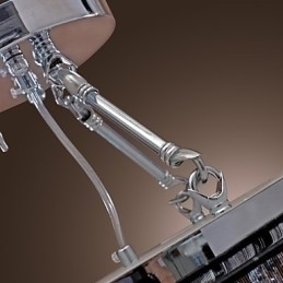 Designer Touch Decorative Modern Crystal Flush Mount with 5 Lights Black Fabric Shade