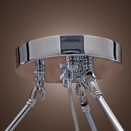 Designer Touch Decorative Modern Crystal Flush Mount with 5 Lights Black Fabric Shade