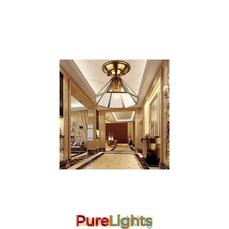 Designer Touch Decorative Traditional Classic Mini Style Brass Metal Flush Mount Spot Lights