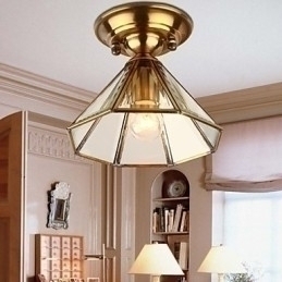 Designer Touch Decorative Traditional Classic Mini Style Brass Metal Flush Mount Spot Lights